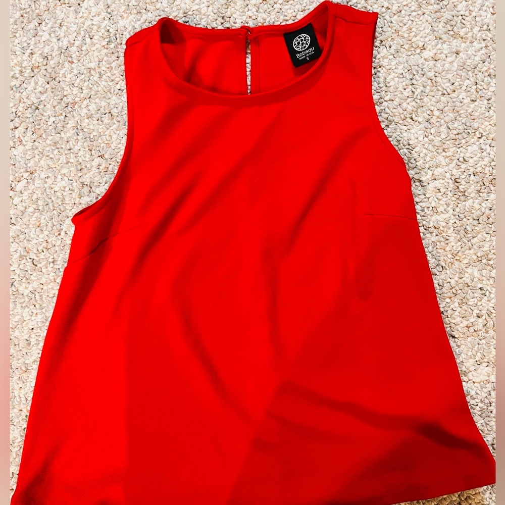 Bobeau Sleeveless Red Tunic Size S